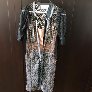 Beguile for Anthropologie Black overlay dress